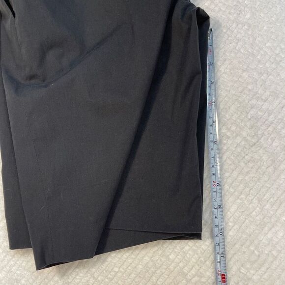 Helmut Lang Black Relaxed Cotton Pleated Soft Poplin Chino Shorts Size 6 - Picture 9 of 9